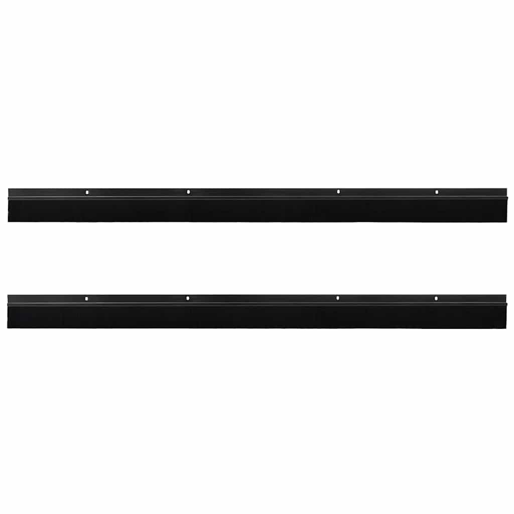 vidaXL Screw-on Door Brush Seals 2 pcs Black 100 cm Aluminium Alloy