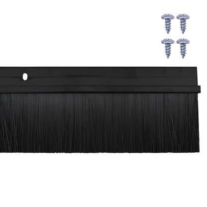vidaXL Screw-on Door Brush Seals 2 pcs Black 100 cm Aluminium Alloy