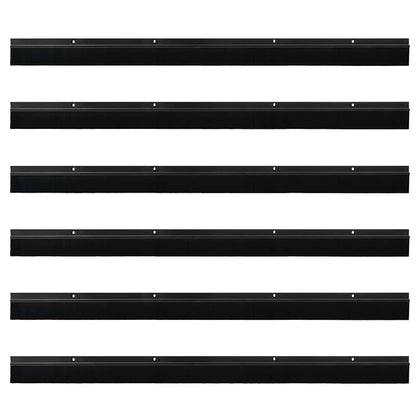 vidaXL Screw-on Door Brush Seals 6 pcs Black 100 cm Aluminium Alloy