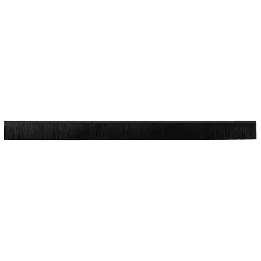 vidaXL Screw-on Door Brush Seals 2 pcs Black 100 cm Aluminium Alloy