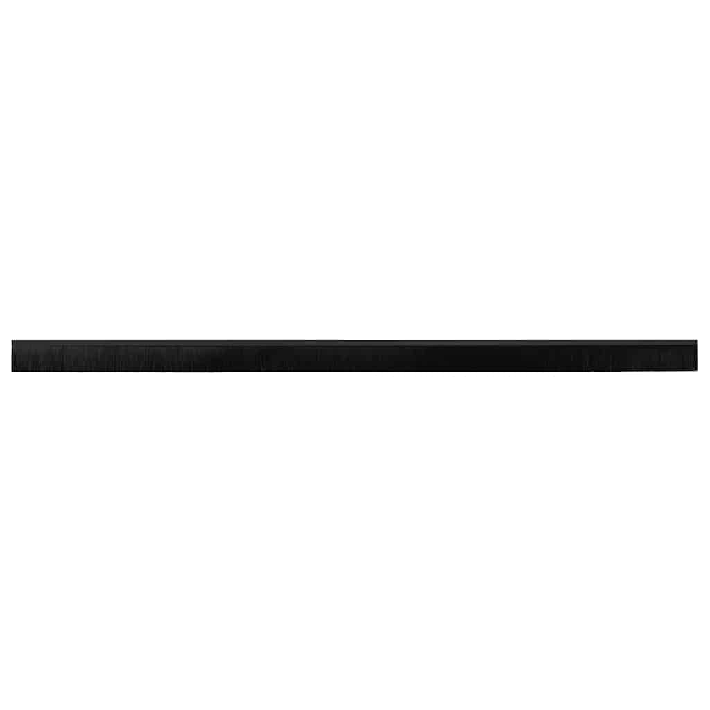 vidaXL Screw-on Door Brush Seals 6 pcs Black 100 cm Aluminium Alloy