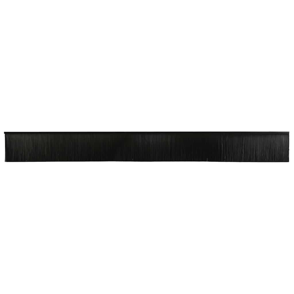 vidaXL Screw-on Door Brush Seals 6 pcs Black 100 cm Aluminium Alloy