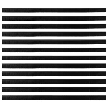 vidaXL Screw-on Door Brush Seals 12 pcs Black 100 cm Aluminium Alloy
