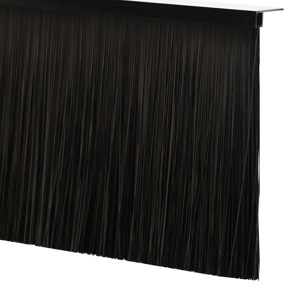 vidaXL Screw-on Door Brush Seals 12 pcs Black 100 cm Aluminium Alloy