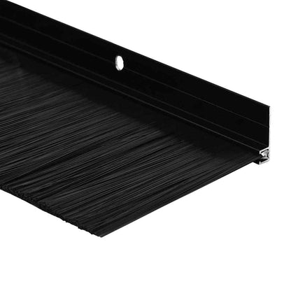 vidaXL Screw-on Door Brush Seals 12 pcs Black 100 cm Aluminium Alloy
