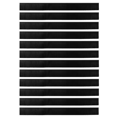 vidaXL Screw-on Door Brush Seals 12 pcs Black 100 cm Aluminium Alloy