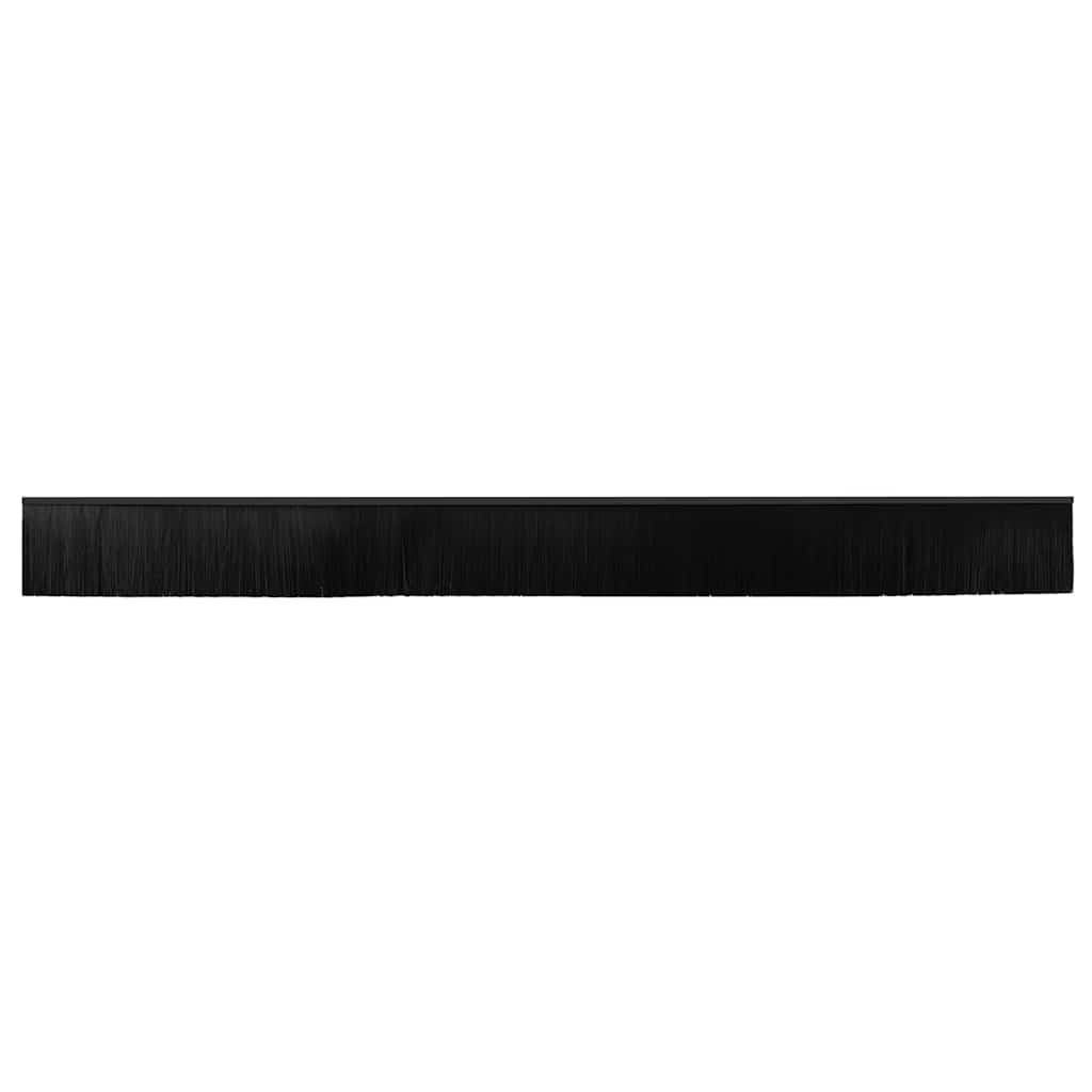 vidaXL Screw-on Door Brush Seals 12 pcs Black 100 cm Aluminium Alloy