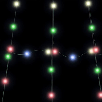 vidaXL LED Christmas Tree with Ground Spikes Multicolour 182 cm Metal