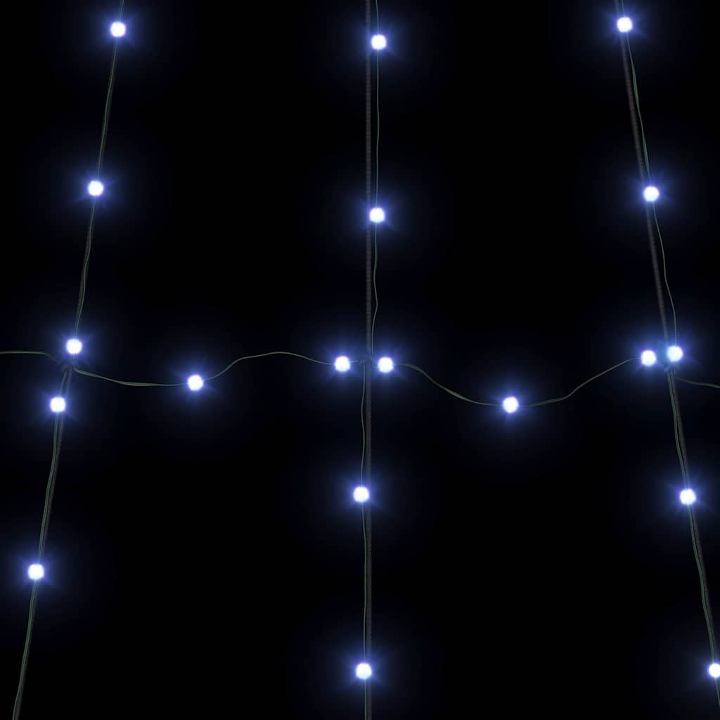 vidaXL LED Christmas Tree with Ground Spikes Blue 182 cm Metal