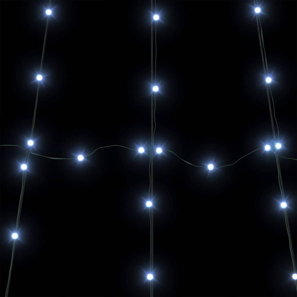 vidaXL LED Christmas Tree with Ground Spikes Cool White 306 cm Metal