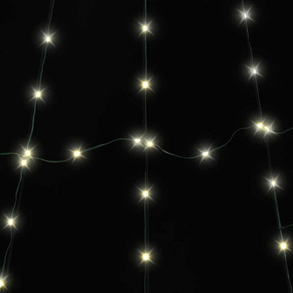 vidaXL LED Christmas Tree with Ground Spikes Warm White 511 cm Metal