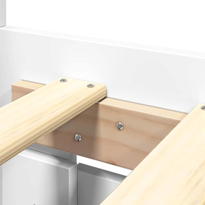 vidaXL Bed Frame with Drawer 2 pcs White 150 x 200 cm Engineered Wood
