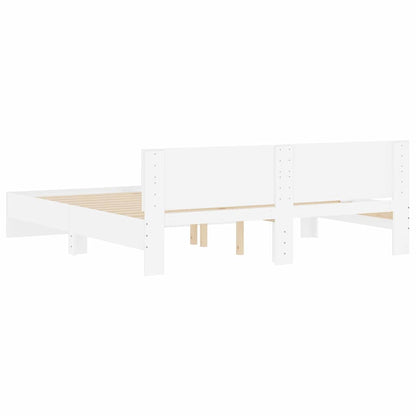 vidaXL Bed Frame 2 pcs White 193 x 203 cm Engineered Wood