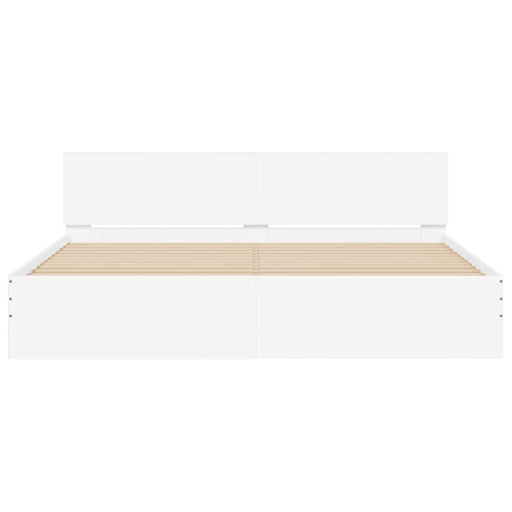 vidaXL Bed Frame 2 pcs White 193 x 203 cm Engineered Wood