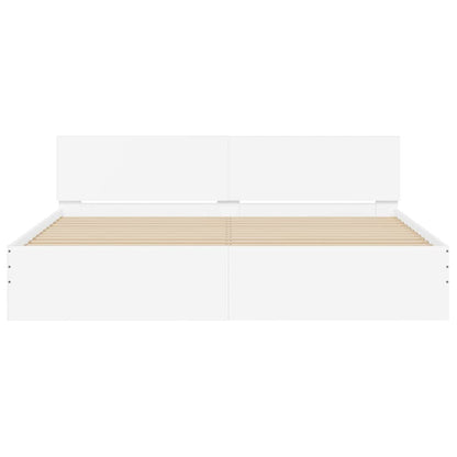 vidaXL Bed Frame 2 pcs White 193 x 203 cm Engineered Wood