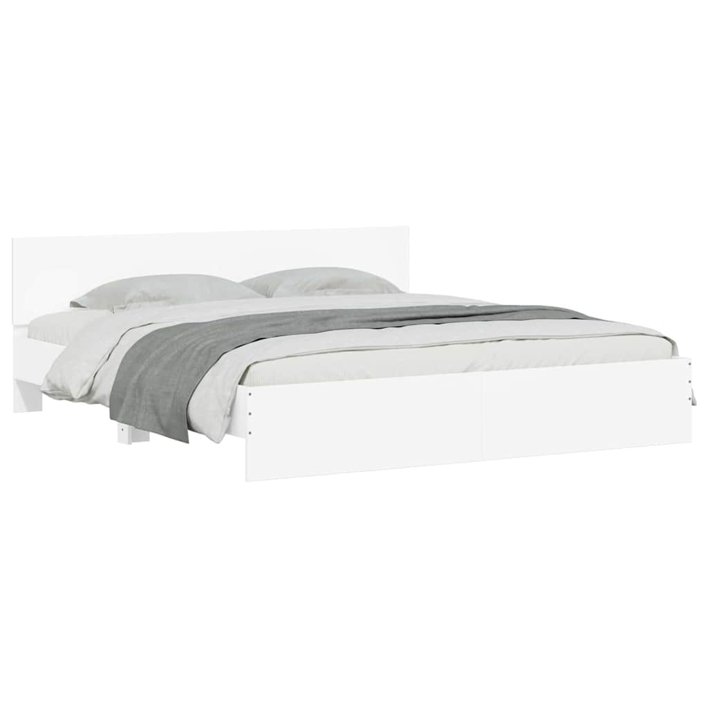 vidaXL Bed Frame 2 pcs White 193 x 203 cm Engineered Wood