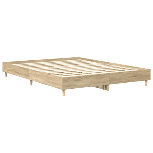 vidaXL Bed Frame Sonoma 152 x 203 cm Engineered Wood