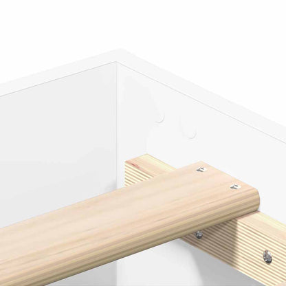 vidaXL Bed Frame 2 pcs White 152 x 203 cm Engineered Wood