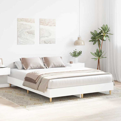 vidaXL Bed Frame 2 pcs White 152 x 203 cm Engineered Wood