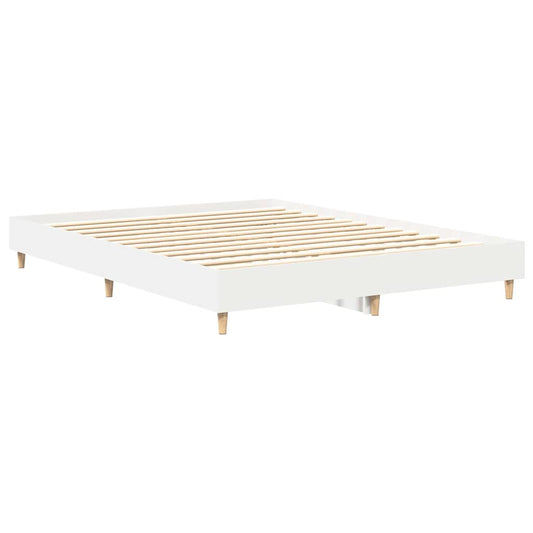 vidaXL Bed Frame 2 pcs White 152 x 203 cm Engineered Wood