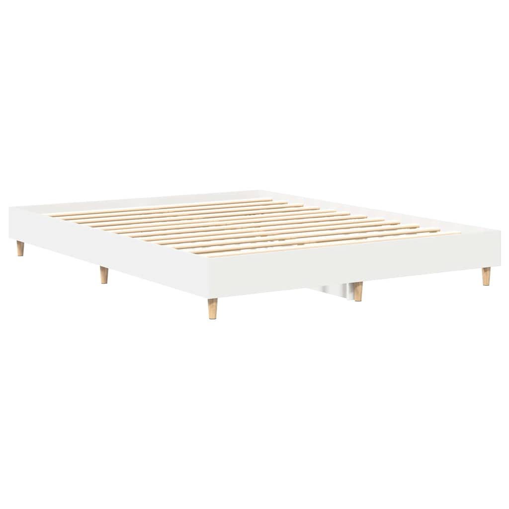 vidaXL Bed Frame 2 pcs White 152 x 203 cm Engineered Wood