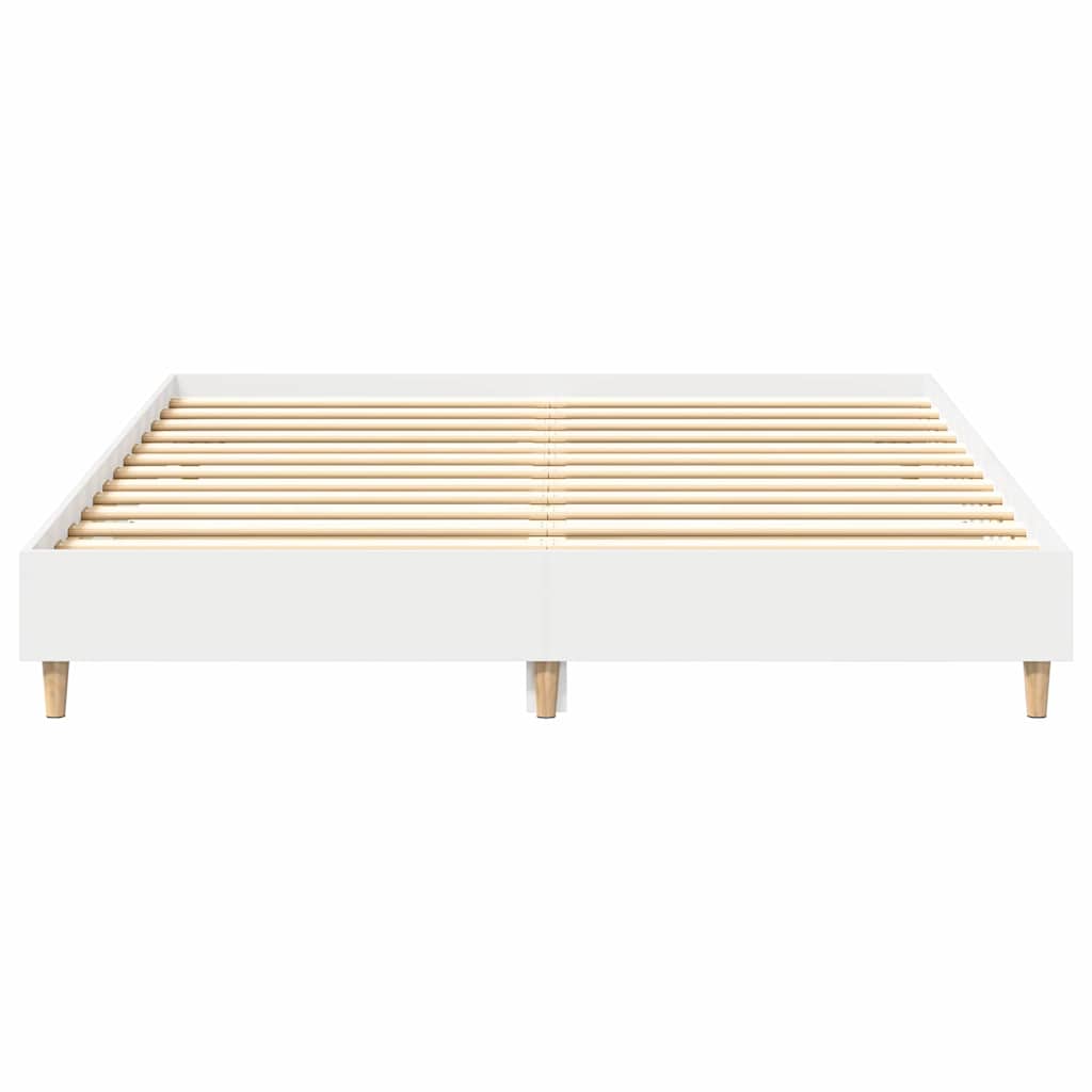 vidaXL Bed Frame 2 pcs White 152 x 203 cm Engineered Wood