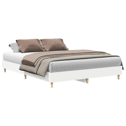 vidaXL Bed Frame 2 pcs White 152 x 203 cm Engineered Wood