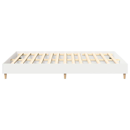 vidaXL Bed Frame 2 pcs White 152 x 203 cm Engineered Wood