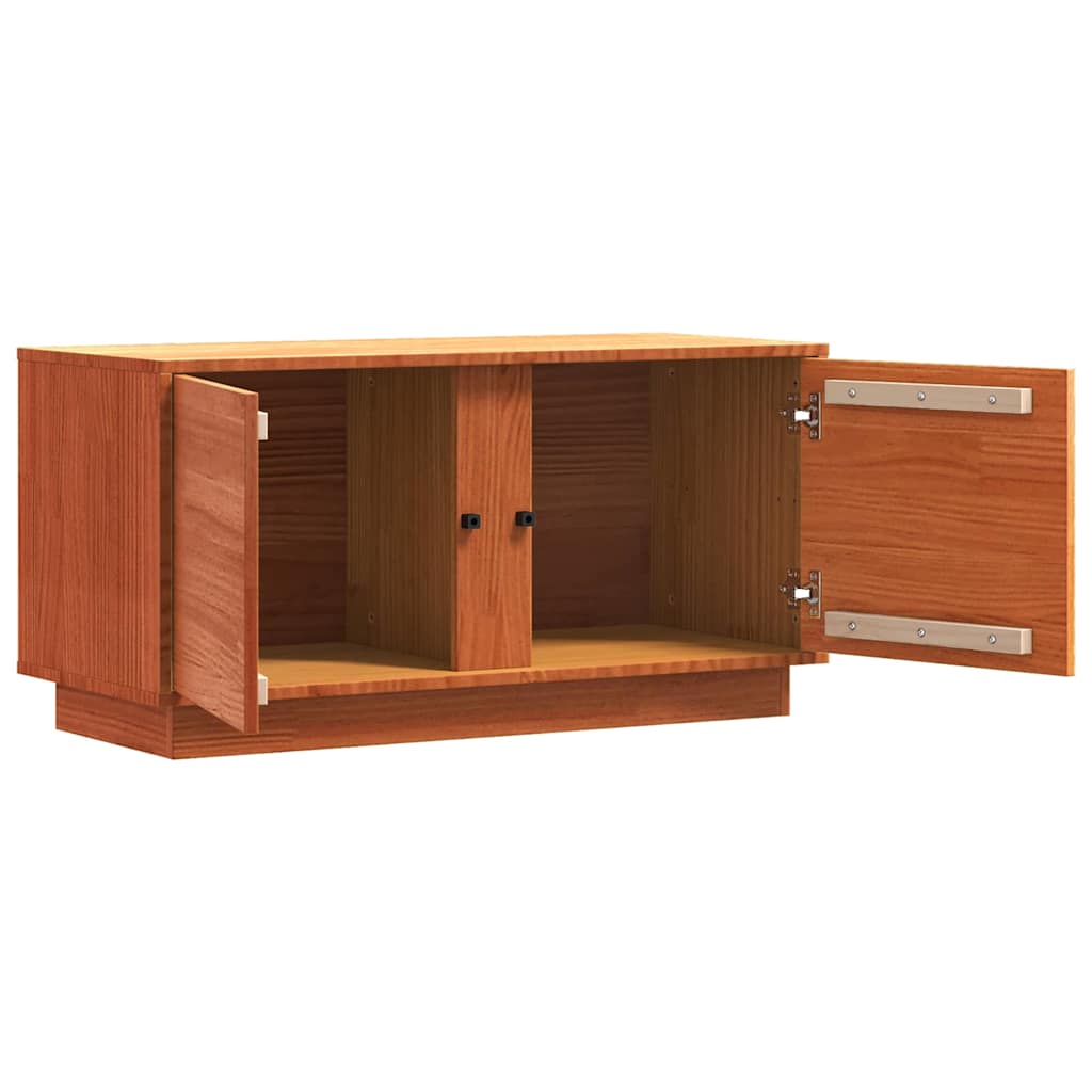 vidaXL TV Cabinet Wax Brown 80 x 35 x 40.5 cm Solid Pine Wood
