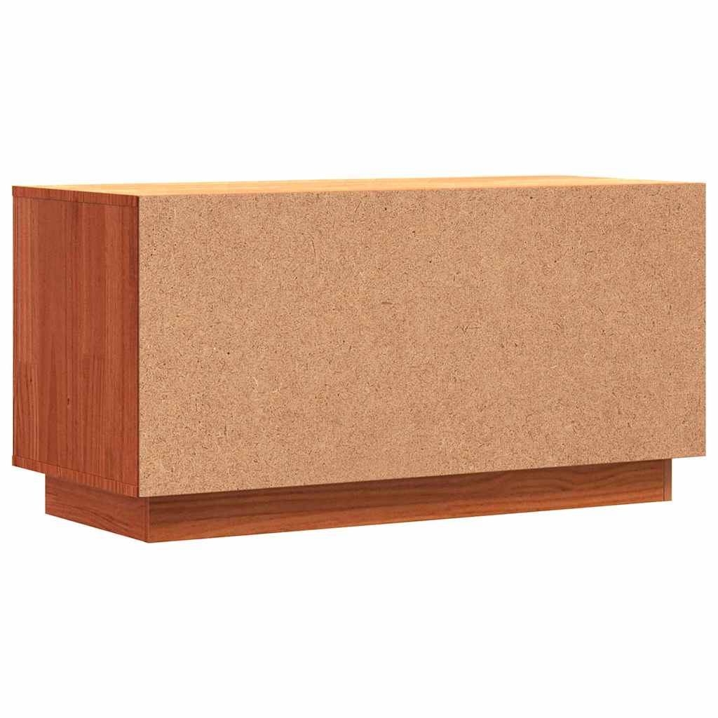 vidaXL TV Cabinet Wax Brown 80 x 35 x 40.5 cm Solid Pine Wood