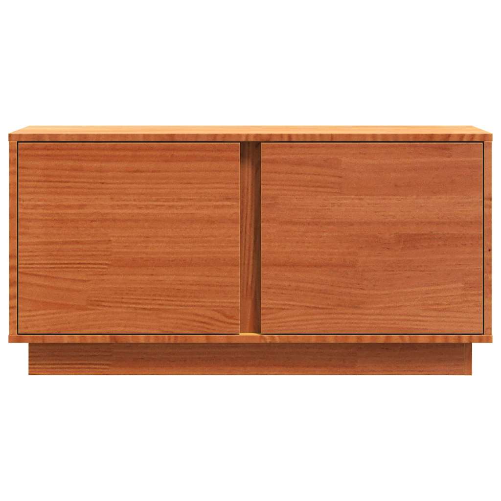vidaXL TV Cabinet Wax Brown 80 x 35 x 40.5 cm Solid Pine Wood