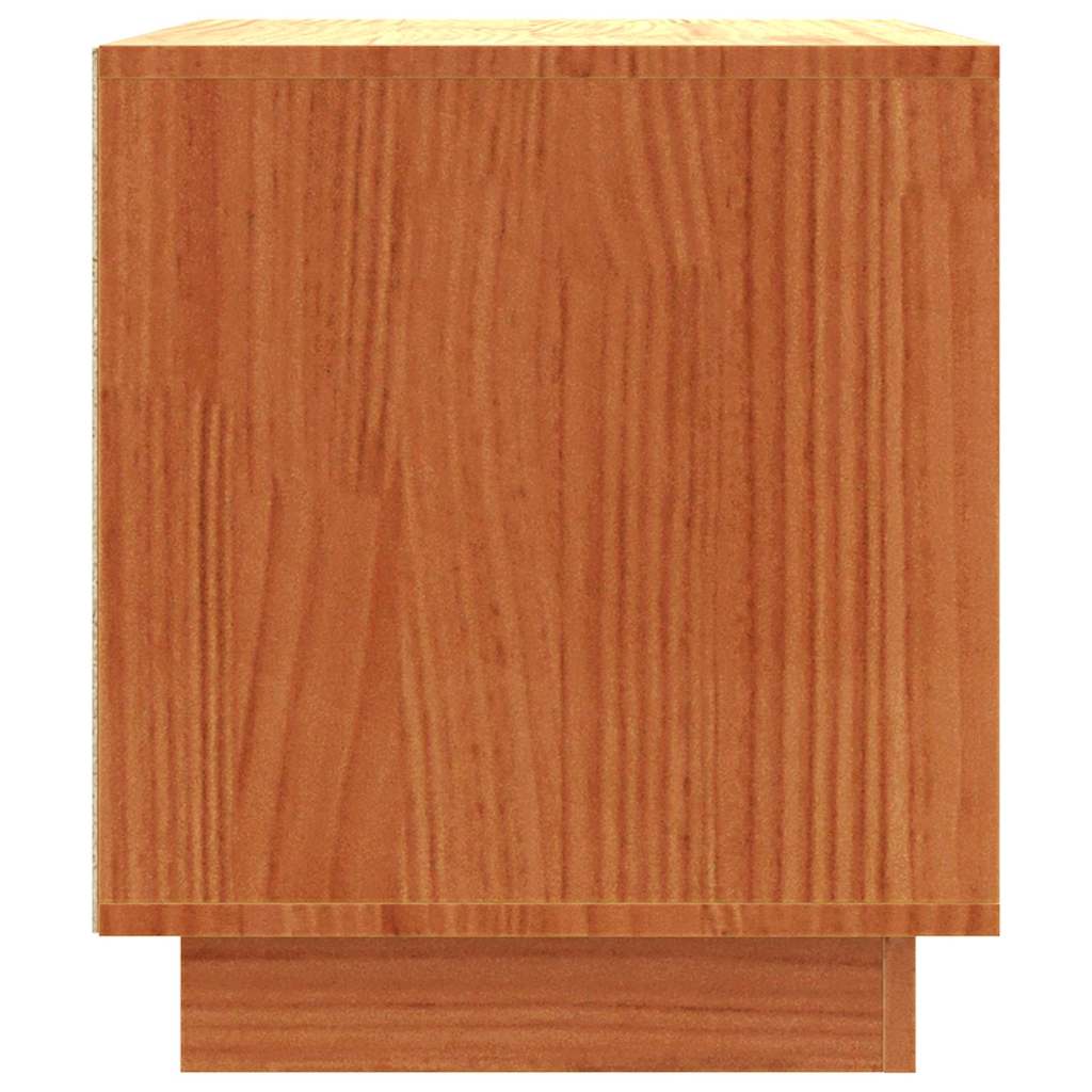 vidaXL TV Cabinet Wax Brown 80 x 35 x 40.5 cm Solid Pine Wood