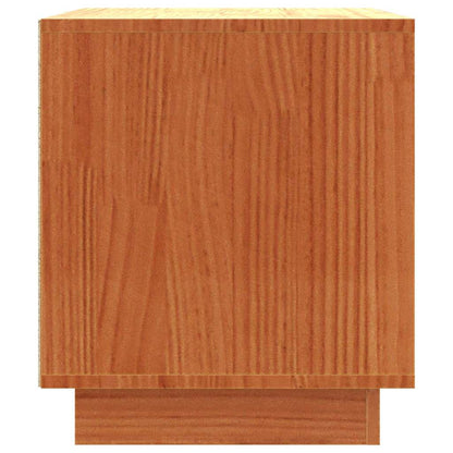 vidaXL TV Cabinet Wax Brown 80 x 35 x 40.5 cm Solid Pine Wood