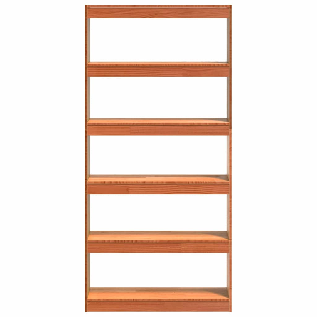 vidaXL Book Cabinet Wax Brown 80 x 30 x 167.5 cm Solid Pine Wood