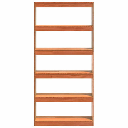 vidaXL Book Cabinet Wax Brown 80 x 30 x 167.5 cm Solid Pine Wood