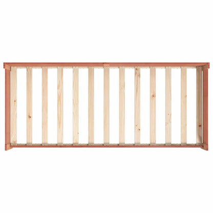 vidaXL Day Bed with Headboard Wax Brown Solid Pine Wood