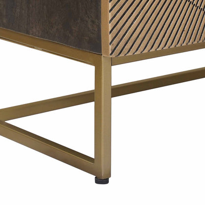 vidaXL Sideboard Brass 53.5 x 30 x 70 cm