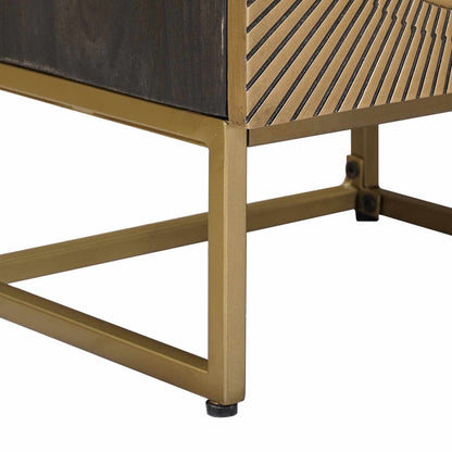 vidaXL Highboard Brass 35 x 30 x 120 cm