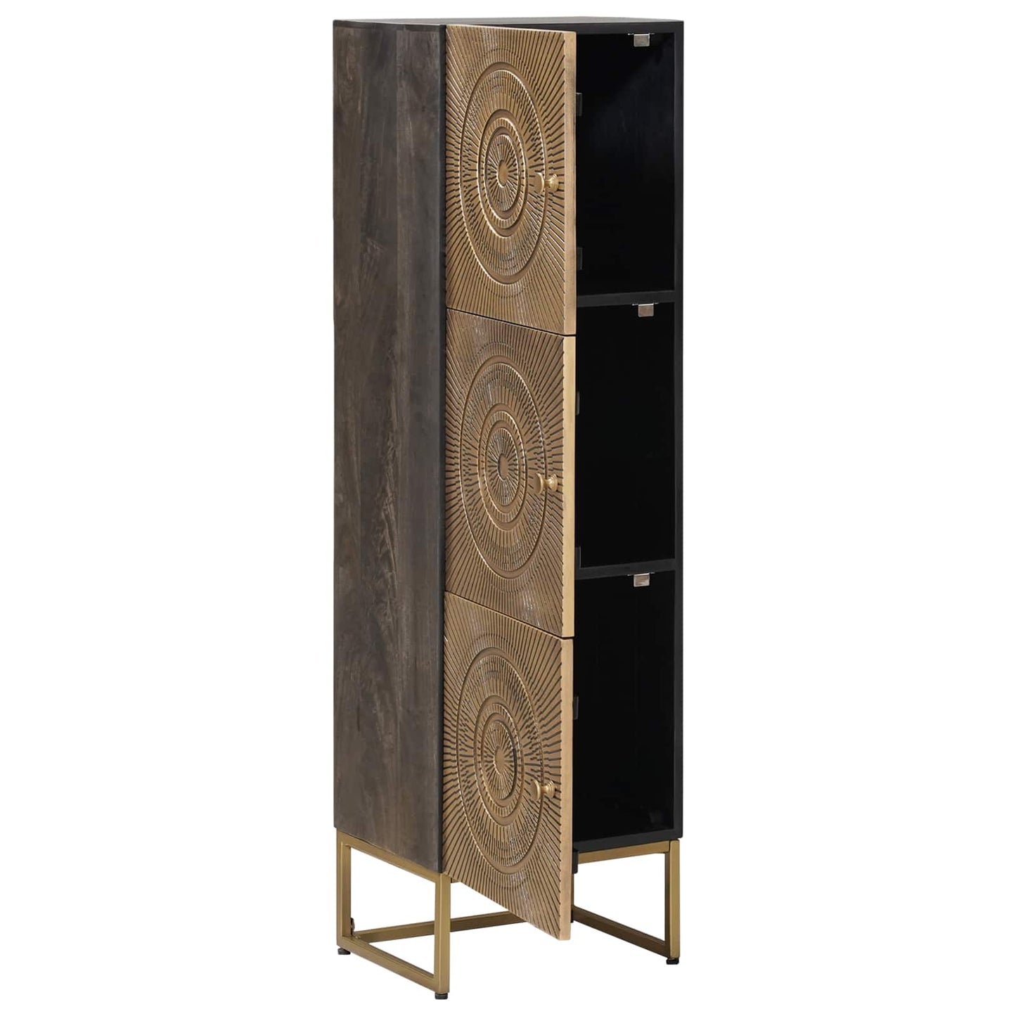 vidaXL Highboard Brass 35 x 30 x 120 cm