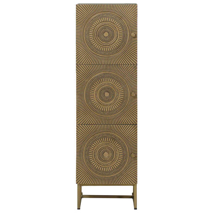 vidaXL Highboard Brass 35 x 30 x 120 cm