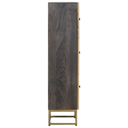 vidaXL Highboard Brass 35 x 30 x 120 cm