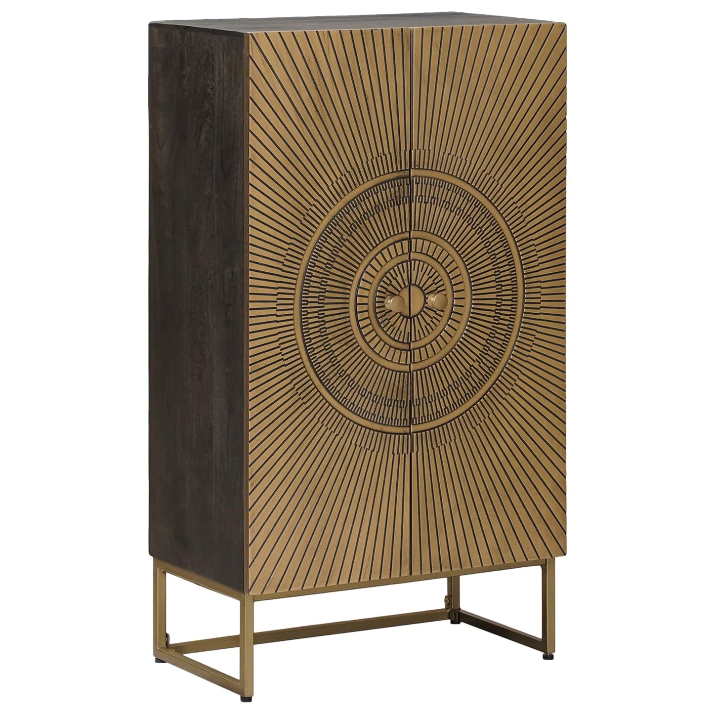 vidaXL Highboard Brass 53.5 x 30 x 95 cm