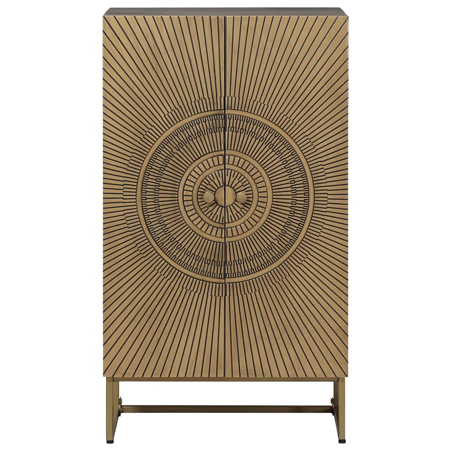 vidaXL Highboard Brass 53.5 x 30 x 95 cm