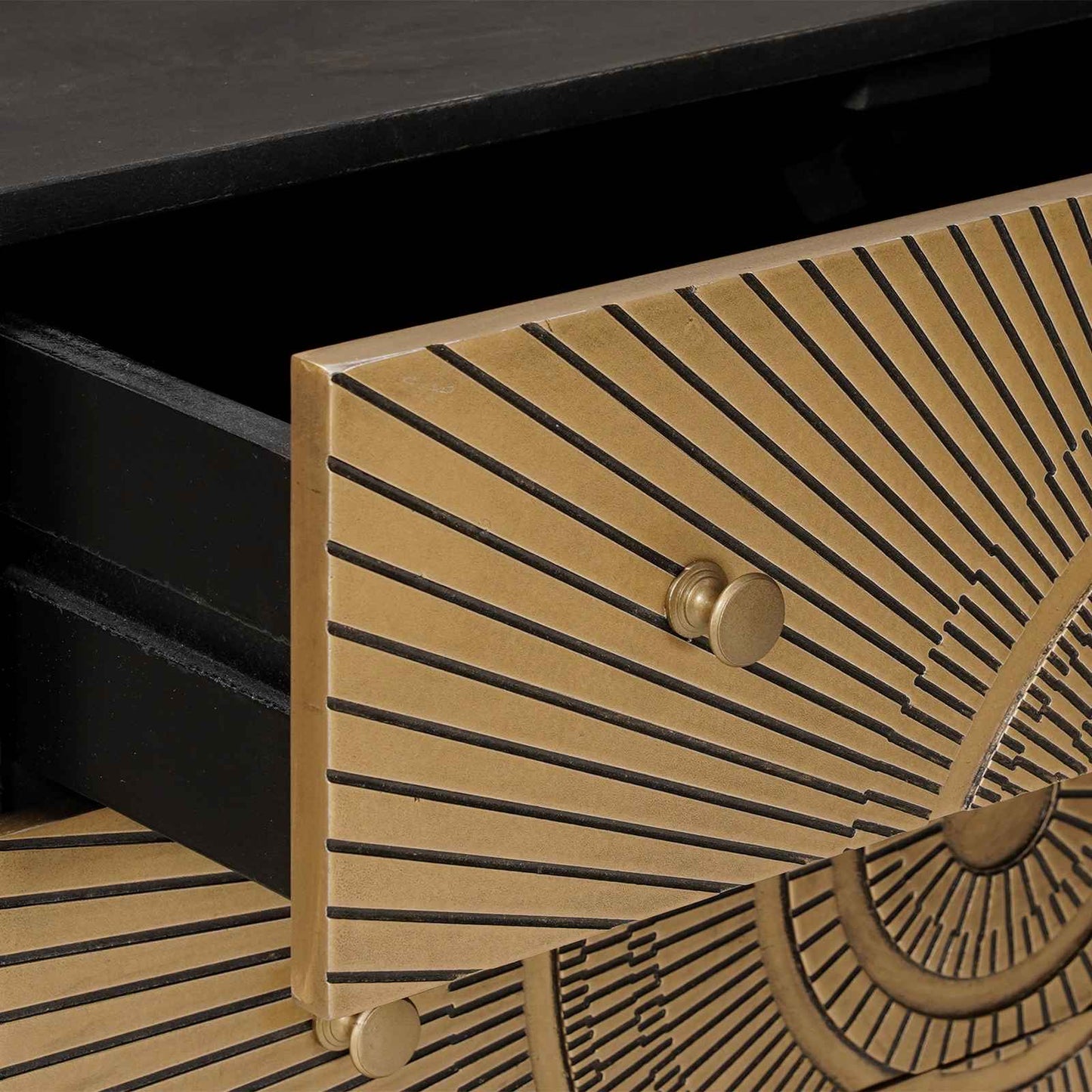 vidaXL Drawer Cabinet with Drawer Brass 75 x 30 x 65 cm