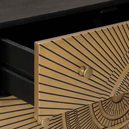 vidaXL Drawer Cabinet with Drawer Brass 75 x 30 x 65 cm