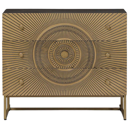 vidaXL Drawer Cabinet with Drawer Brass 75 x 30 x 65 cm