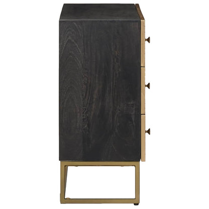 vidaXL Drawer Cabinet with Drawer Brass 75 x 30 x 65 cm