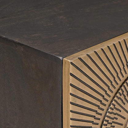 vidaXL TV Cabinet with Drawer with Shelf Brass 105 x 30 x 50 cm