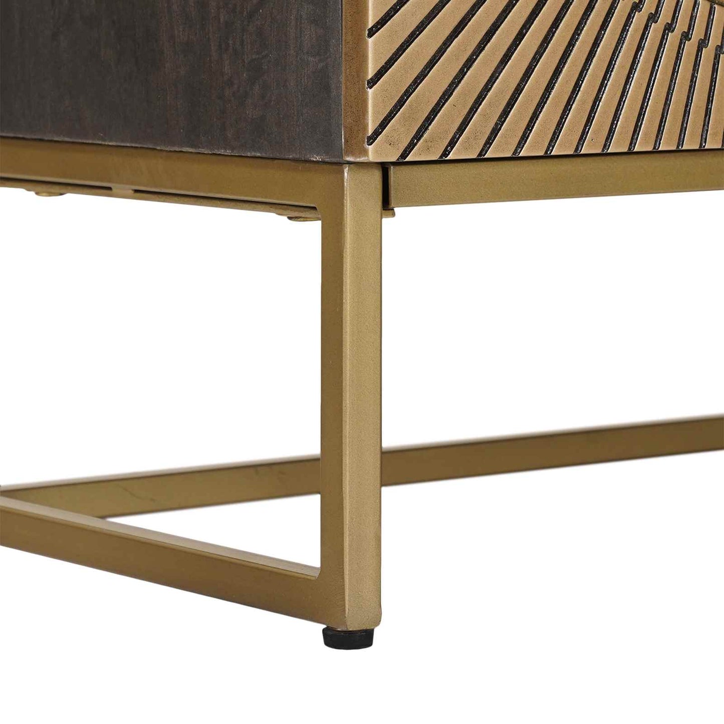 vidaXL TV Cabinet with Drawer with Shelf Brass 105 x 30 x 50 cm
