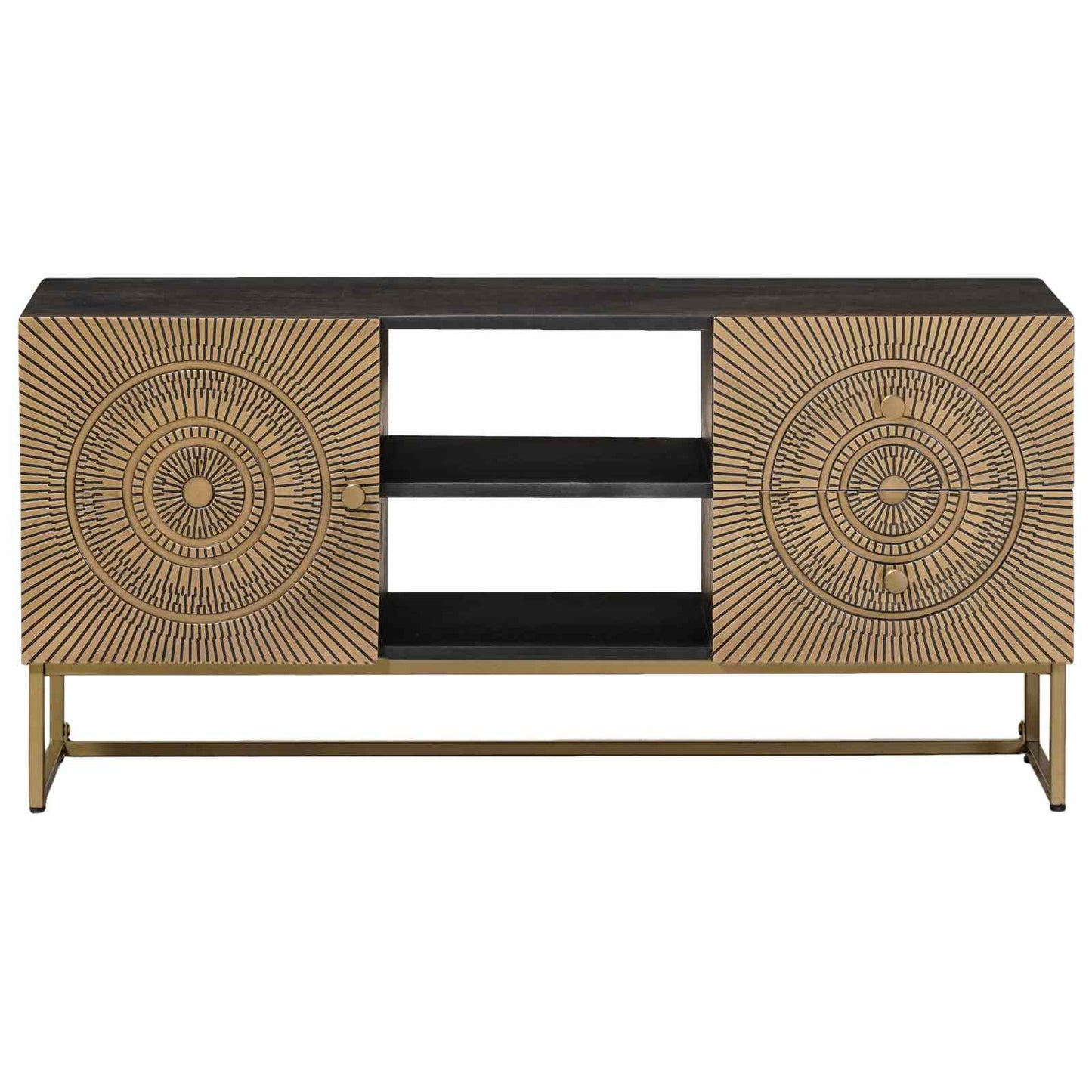 vidaXL TV Cabinet with Drawer with Shelf Brass 105 x 30 x 50 cm